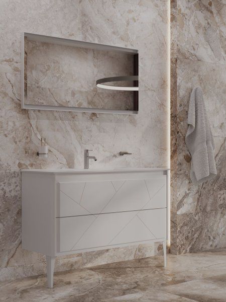Тумба под раковину Allen Brau Paris 120 1.360003.WM белый матовый