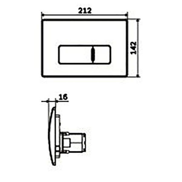 Кнопка смыва Am.Pm Pro M I048051 глянцевый хром