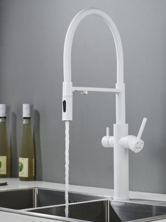 Смеситель для кухни Shevanik S478C, Белый