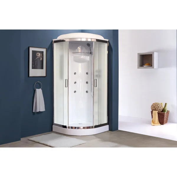 Душевая кабина 90x90x217 см Royal Bath RB90HK2-M-CH матовое