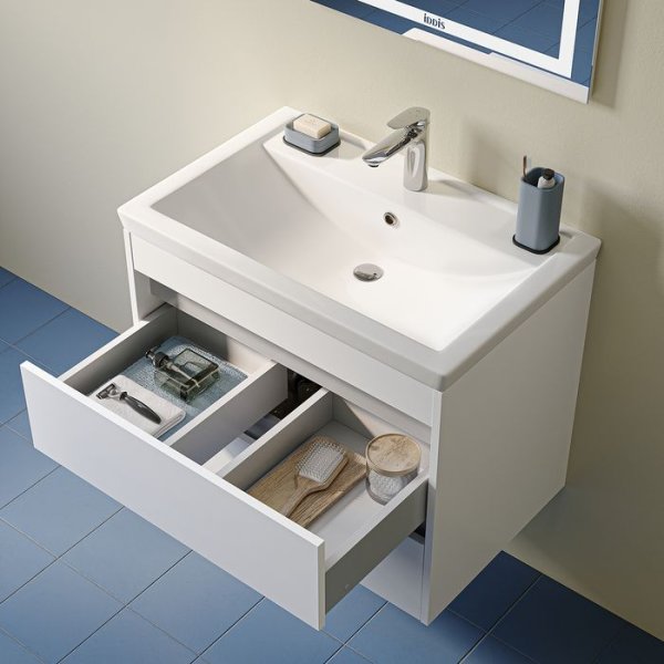 Тумба с умывальником IDDIS Zodiac X подвесная, 70 см, белый, подходит умыв. 4077000i28 (ZDX70W0i95K)