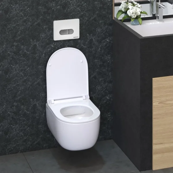 Кнопка смыва Berges Novum D7 040037 для инсталляции, белый/хром