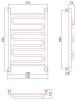 Полотенцесушитель водяной Сунержа Элегия+ 00-0205-8050 800x500 без покрытия