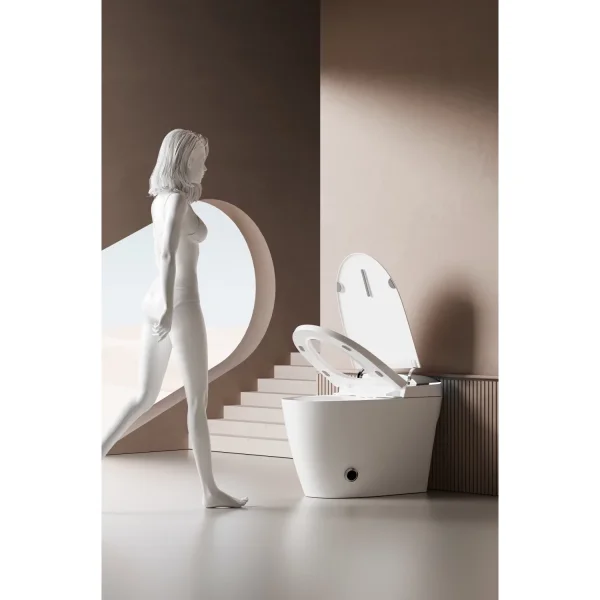 Электронный унитаз-биде напольный Ceruttispa Ersilia Smart CT10616 импульсный, безободковый, торнадо, с сиденьем микролифт, белый