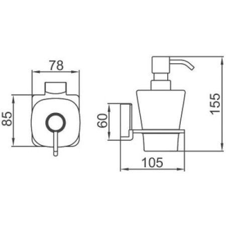 Дозатор для мыла Ledeme L30327U графит