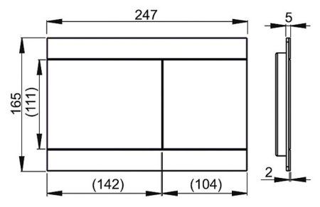 Кнопка смыва AlcaPlast Flat FUN-TEAK тик