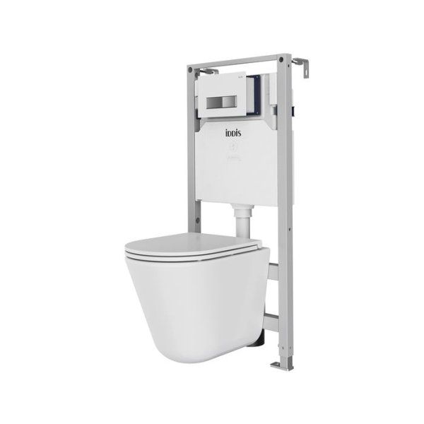 Комплект 3в1: подвесной унитаз, инсталляция и клавиша смыва, IDDIS, BASRNU2i73