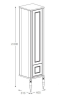 Шкаф-пенал Roca America Evolution ZRU9302949 40 дуб молочный, правый