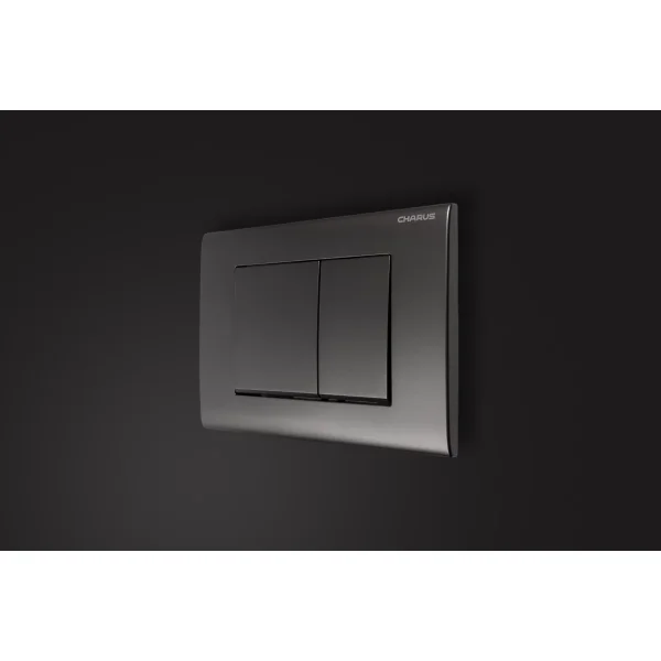Кнопка смыва Charus Minimalista FP.310.GRP.01 для инсталляции, графит матовый