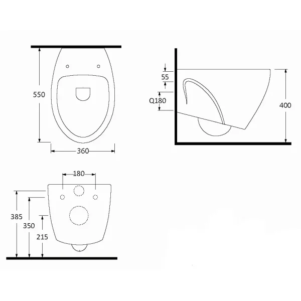 Унитаз подвесной beWash Helenen 69303601 безободковый, с функцией биде, с сиденьем микролифт, белый