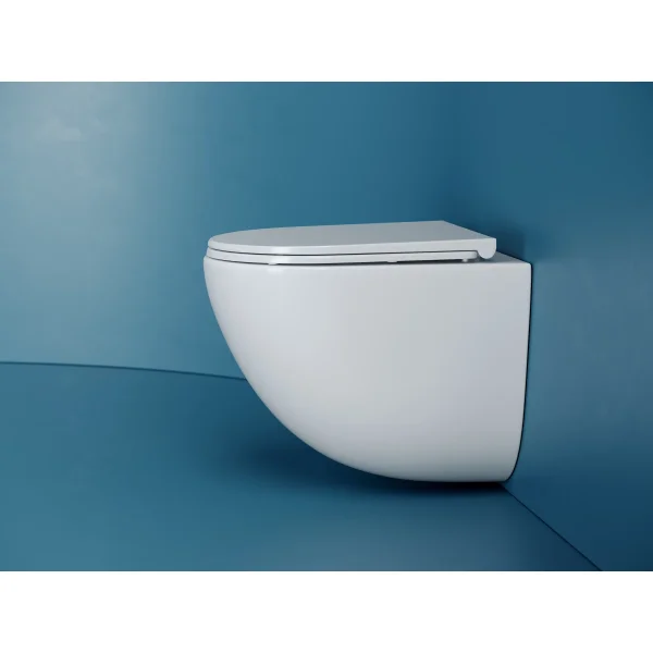 Унитаз подвесной Ceramica Nova Vogue CN4008T безободковый, торнадо, с сиденьем микролифт, белый