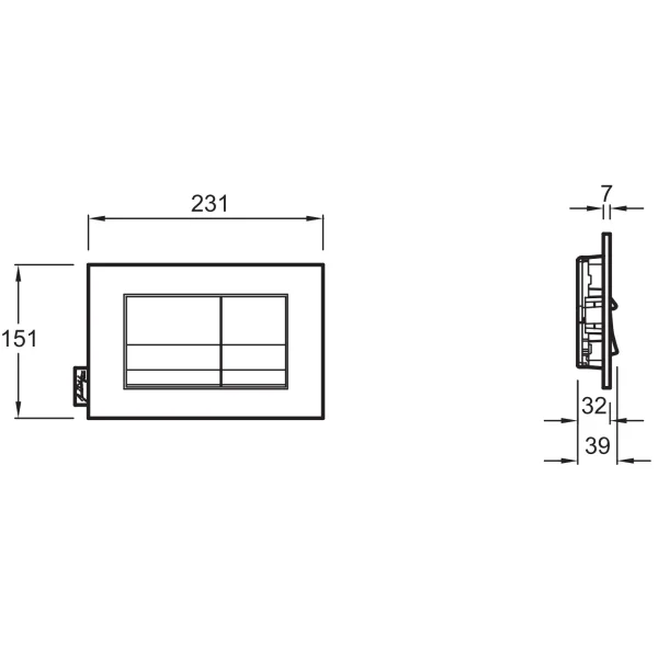 Кнопка смыва Jacob Delafon E20858-BGG для инсталляции, золотой