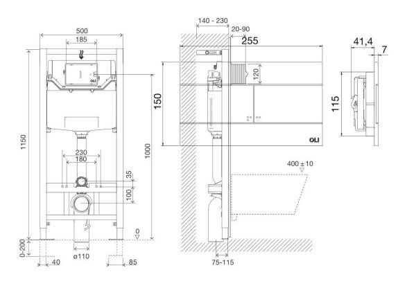 Сет Della Town кнопка смыва River (SET-DE244090028-O.R)