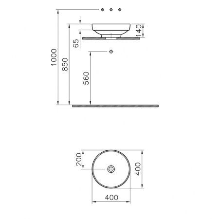 Раковина VitrA Water Jewels 4334B472-0018 40