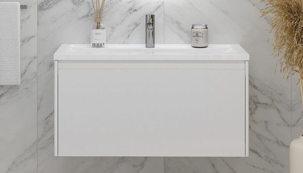 Тумба Velvex подвесная Klaufs 90.1Y.NEW (белый) (tp.KLA.MAR.90.1Y)