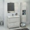 Зеркало-шкаф COMFORTY "Верона-90" дуб белый