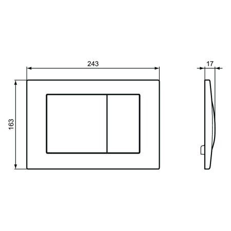 Кнопка смыва Ideal Standard ProSys Septa Pro R0127MY хром