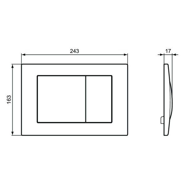 Кнопка смыва Ideal Standard ProSys Septa Pro R0127MY хром