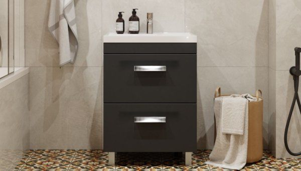 Тумба Velvex напольная Orlando 60, серый (tn.ORL.CLA.60.2Y графит)