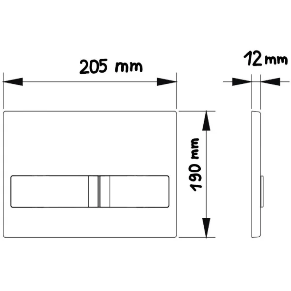 Кнопка смыва beWash Fide 500RZVP0300PK0000001 для инсталляции, хром