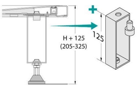 Комплект удлинителей Bette B50-0005 1.25 см к раме для поддонов h-15 см