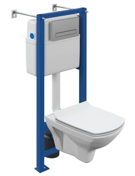 Комплект Cersanit CARINA XL CO DPL EO slim + VECTOR + BLICK хром матовый 64440