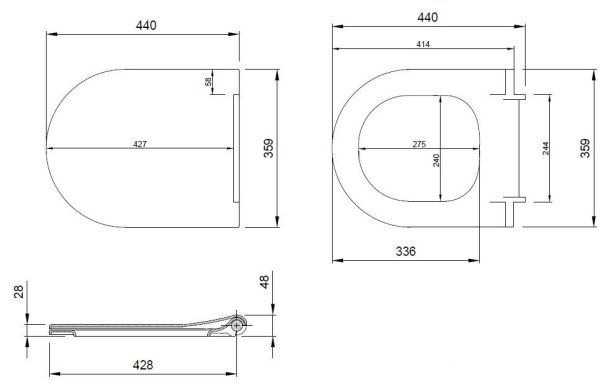 Крышка-сиденье для унитаза Allen Brau Priority 4.31004.31 черный матовый