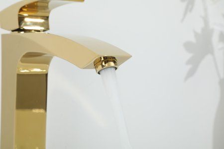 Смеситель для раковины высокий Gappo G1007-32, золото