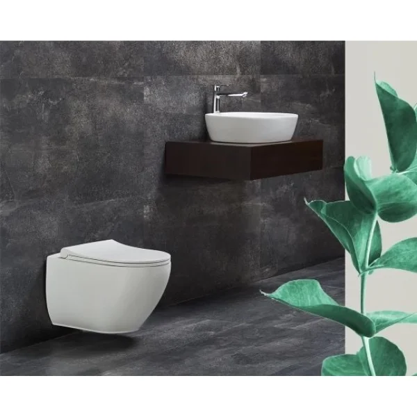 Унитаз подвесной beWash Bogen 88303601 безободковый, с функцией биде, с сиденьем микролифт, белый