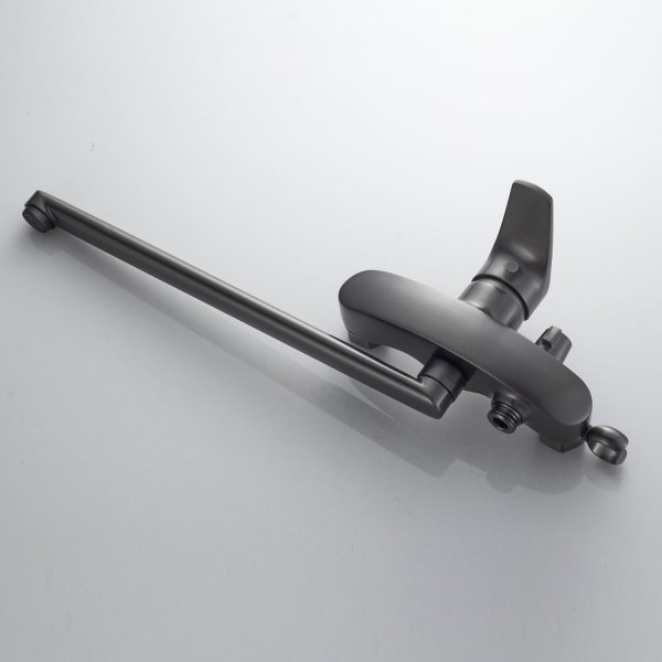 Смеситель для ванны универсальный Shevanik S5QD07GY2TRW, Оружейная сталь