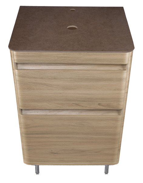 Столешница керамогранит под тумбу Style Line "Атлантика 60" MI03 СС-00002232, цвет бежевый тёмный