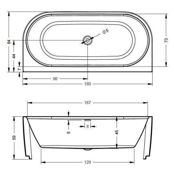 Ванна акриловая Riho Desire BD0700500000000 184x84