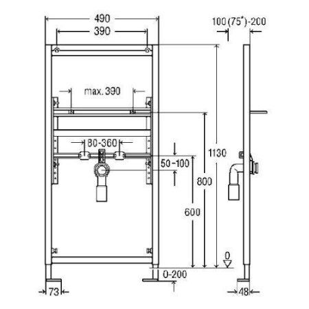 Инсталляция для раковины Viega Eco Plus 641023