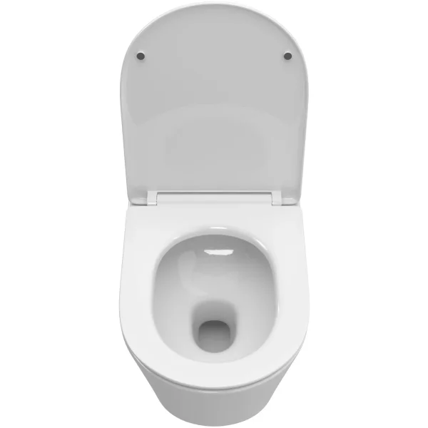 Унитаз подвесной BelBagno Tre BB5180CH-TOR/SC безободковый, торнадо, с сиденьем микролифт, белый