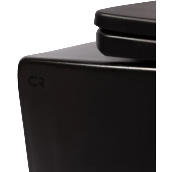 Унитаз подвесной Charus Alva EWC700-114В безободковый, с сиденьем микролифт, черный матовый