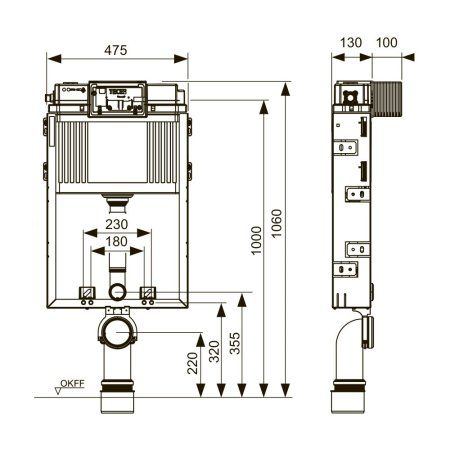 Система инсталляции для унитазов Tece TECEbox 9370300