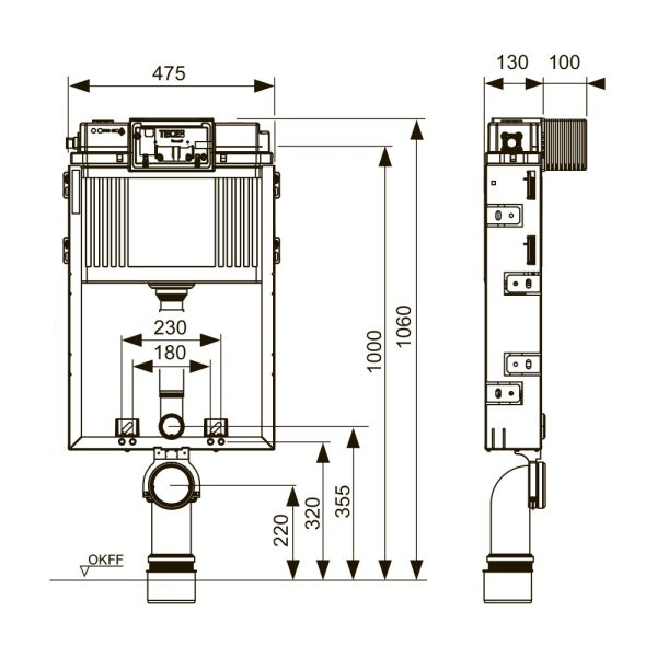 Система инсталляции для унитазов Tece TECEbox 9370300