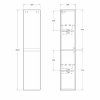 Шкаф-пенал BelBagno Kraft KRAFT-1600-2A-SC-BO-R 33 подвесной, Bianco Opaco