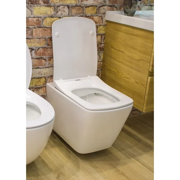 Унитаз подвесной Art&Max Techno AM9310CHR/SC безободковый, с сиденьем микролифт, белый