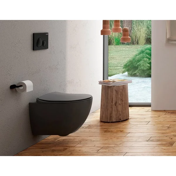 Унитаз подвесной Creavit Free FE322-11AM00E-0000 безободковый, антрацит матовый