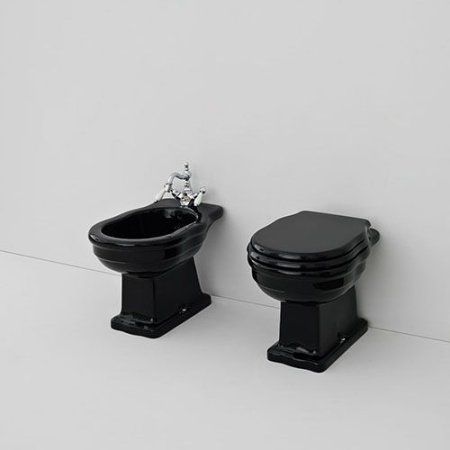 Унитаз приставной ArtCeram Hermitage HEV003 03;00 черный глянцевый