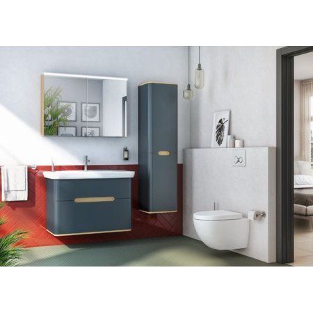 Тумба с раковиной VitrA Sento 60838 100 матовый антрацит