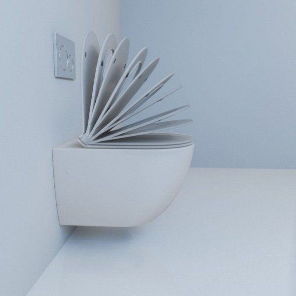 Унитаз подвесной Esbano Garcia безободковый, белый матовый