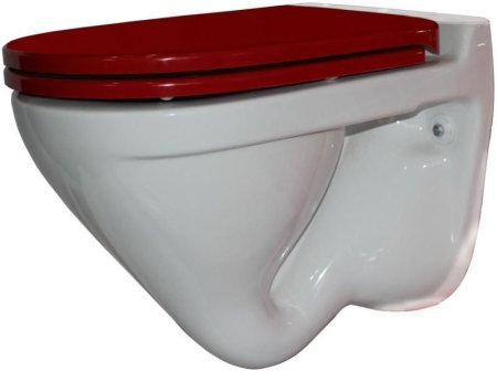 Унитаз подвесной Sanita Luxe Attica Luxe Color Red с крышкой-сиденьем микролифт (красная)