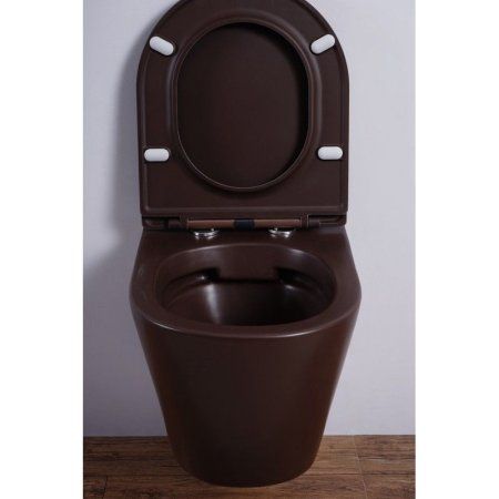 Унитаз подвесной Esbano Clavel безободковый, кофе матовый