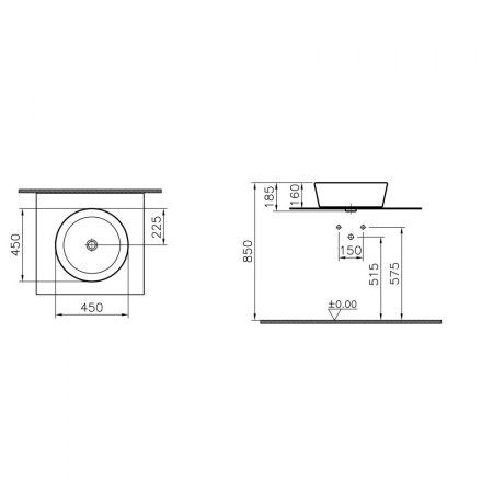 Раковина VitrA Matrix 5130B003-0016 45