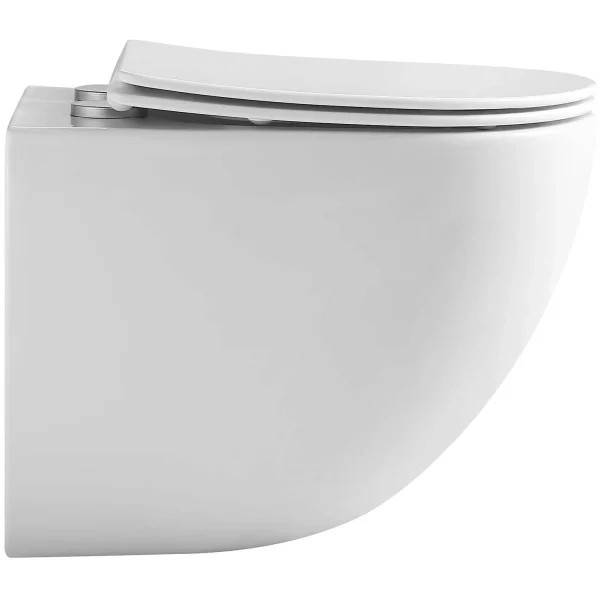 Унитаз подвесной Aquatek Гелиос AQ1993T-00 безободковый, торнадо, с сиденьем микролифт, белый