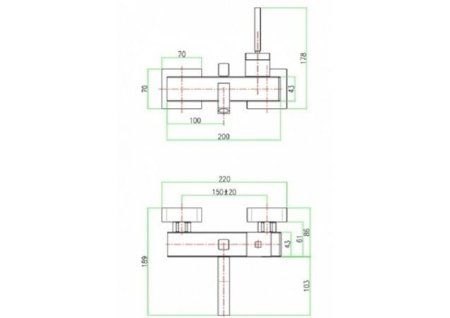 Смеситель Fiore XR 72CR7251 для ванны, джойстик