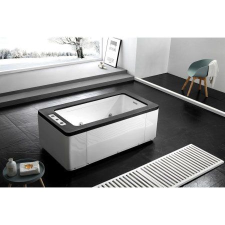 Акриловая ванна Gemy G9253 Black с гидромассажем