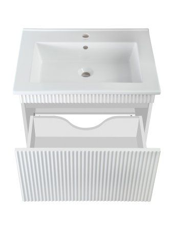 Тумба Runo Модена 75 белая под умывальник Оскар 75 (00-00002200)